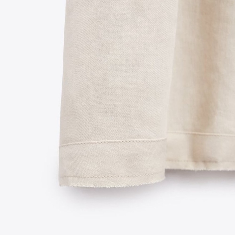 Zara Limited Edition Linen Cream Maxi Dress - Picture 9 of 10